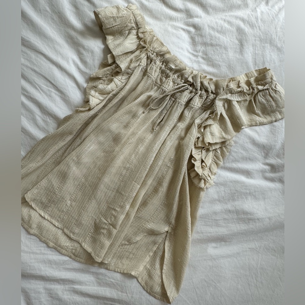 Isabel Marant Cream Ruffle Blouse